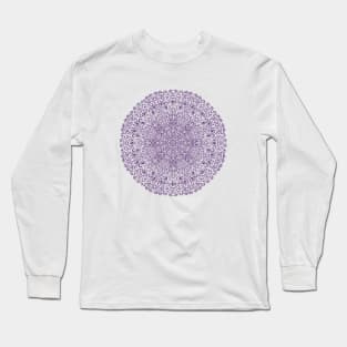 Purple Gradient Mandala Long Sleeve T-Shirt